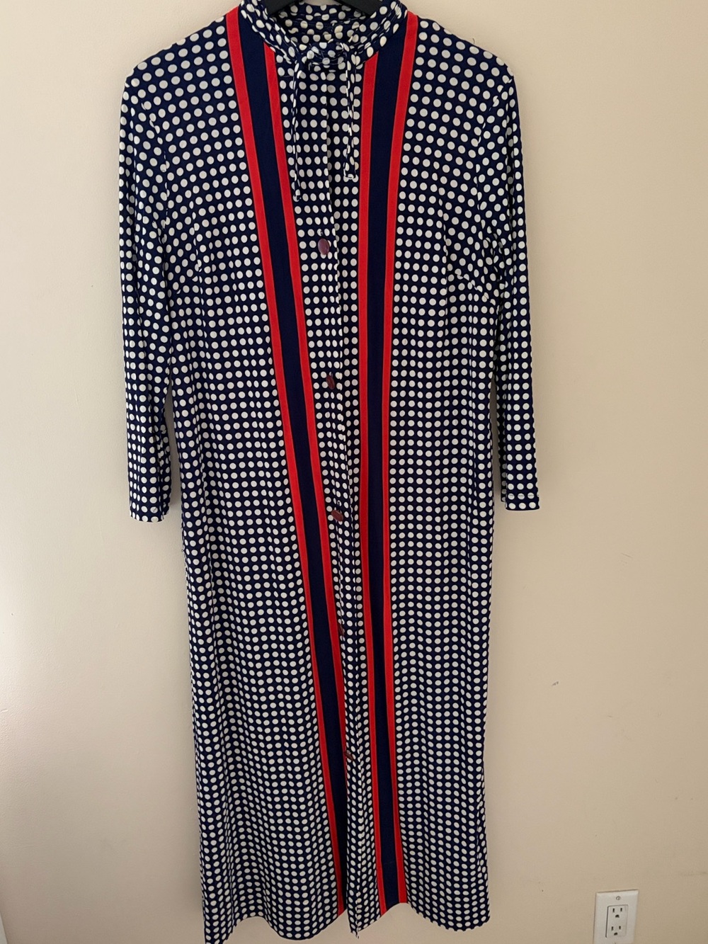 Vintage 60s Polka Dot Groovy Midi maxi dress